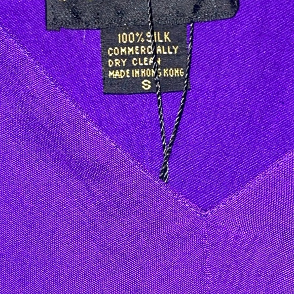 Vintage virbrant Donna Karen pure silk dress size 8 - Picture 3 of 5